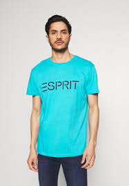 Aqua green — noun 1. Esprit Logo T Shirt Print Aqua Green Hellgrun Zalando De
