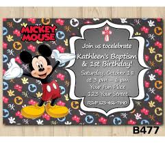 Mickey mouse clubhouse diy birthday party invitations tutorial. Baptism Mickey Mouse Invitation Mickey Mouse Invitation Template