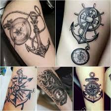 Temporary body tattoos nautical sailing anchors wheels ships boats. Compass Tattoo Designs Popular Ideas For Compass Tattoos With Meaning