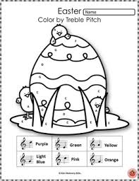 Music notes symbols coloring pages. Easter Music Coloring Sheets 26 Color By Notes And Music Symbols