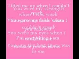 Because You Loved Me Celine Dion Lyrics Youtube