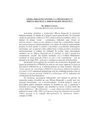 Bibliothéconomie, sont disponibles sur notre page dédiée bibliothéconomie. Pdf Opera BiblioteconomicÄƒ A Profesorului Mircea RegnealÄƒ Bibliografie TematicÄƒ