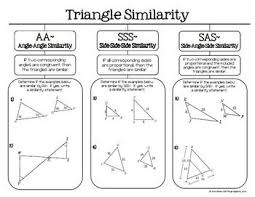Triangle Similarity Aa Sss And Sas Graphic Organizer Freebie Graphic Organizers Triangle Math Similar Triangles