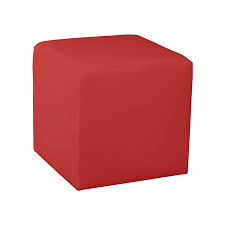 Square Cube Ottoman Red Fwr Rental Haus Red ottomans & storage ottomans :