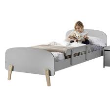 Lit Enfant Barriere De Securite Kiddy 90x200cm Gris