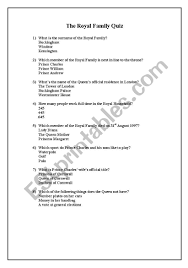 Ask questions and get answers from people sharing their experience with risk. The British Royal Family Quiz Esl Worksheet By Igof