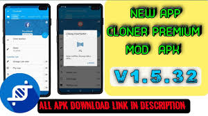How To Download App Cloner Latest V1 5 32 Mod Apk For Free App Cloner Premium Unlocked Apk Youtube