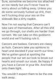 In astrology, cancer season is typically june 21 to july 22. Astrology Angels On Twitter Why I Love Being A Fucking Cancer By Yours Truly Reggie A Badass Cancer Https T Co Htyazrxirm