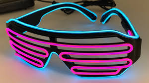 Party Led Glasses Flashing Light Up Shades Pink Youtube