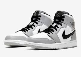 Nike Air Jordan 1 Mid M Light Smoke Grey Black White Air Jordan 1 Mid Light Smoke Grey 554724 092 Release Info Sneakernews Com In 2020 Jordan Shoes Girls Sneakers Men Fashion Nike Air Shoes