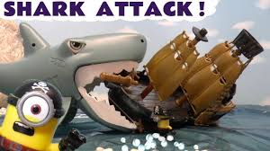 Minions Pirates Shark Attack With Paw Patrol Sea Patrol Pirate Rescue Shark Attack Minions Shark