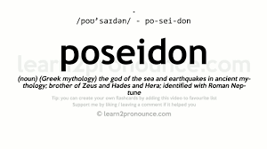 (english pronunciations of poseidon from the cambridge advanced learner's dictionary & thesaurus and from the cambridge academic content dictionary, both sources © cambridge university press). Poseidon Pronunciation And Definition Youtube