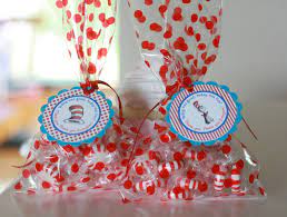 12 Dr Seuss Cat In The Hat Theme Birthday Party Or Baby Shower Favor Tags Party Circ Seuss Baby Shower Dr Seuss Baby Shower Dr Seuss Baby Shower Decorations
