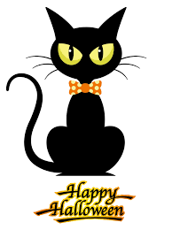 Download Black Cat With Happy Halloween Logo Isolated On A White Background Vector Art Choose From Over Halloween Logo Halloween Vector Halloween Greetings