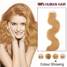 Our latest range, these clip on hair extensions have a gentle, permanent curl, to match you existing curly or wavy hair, or to add extra volume and lift to straight hair. Tape In Hair Extensions 22 Strawberry Blonde 27 20pcs Wavy Tape In Human Hair Extensions Markethairextension