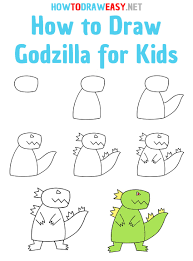 You will learn to draw all kind of cute, cartoon like and even realistic characters and our collection of lessons is always growing. How To Draw Godzilla For Kids How To Draw Easy