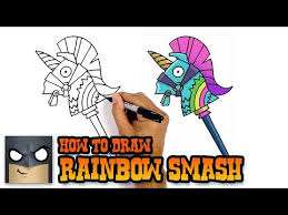 Fortnite loot llama vector illustration. How To Draw Fortnite Weapons Rainbow Smash Myhobbyclass Com