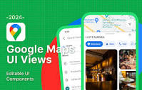 Google Maps UI Views for Mobile 2024 | Figma