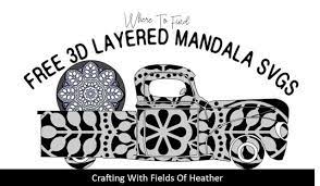 Download Where To Find Free Layered 3d Mandalas Mandala Paper Flower Template Layered Crosses