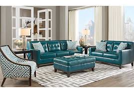Reina Green 3 Pc Leather Living Room Living Room Leather Rooms To Go Furniture Living Room Sets Furniture