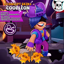 These mines detonate when enemy brawlers walk over them, or after a short delay. Victor Selivanov On Twitter Concept Skin Cool Leon Brawlstars Artbrawlstars Art Cool Leon Supercell Brawler Brawlstarsfanart
