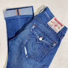 TRUE RELIGION RICKY USA製 W34 ジーンズ 濃紺