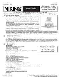 Institutional Sprinkler Data Sheet Firequip