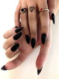 Long Black Almond Shaped Nails Pin On Cute Things