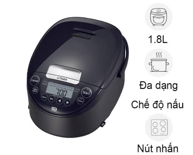 Nồi cơm điện cao tần Tiger 1.8 lít JPW-H18V-KV chính hãng
