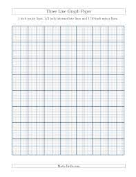 Three Line Graph Paper With 1 Inch Major Lines 1 2 Inch Intermediate Lines And 1 10 Inch Minor Lines A Graph P Graph Paper Printable Graph Paper Line Graphs