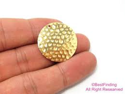 Hammered Earring Charms, Round Circle Brass Charms, Arched Round Necklace  Pendant, 25mm, Jewelry Making