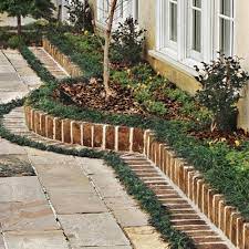Brick Edging Brick Bbq Landscape Gardening Job In Northampton Brick Garden Brick Landscape Edging Brick Garden Edging