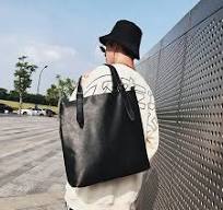Soft Leather Tote Bag for Men Japanese Korea Style Business Casual Street  Handbag Male Large Capacity Zipper Laptop Underam Bags