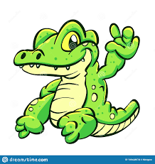 Baby Alligator Cartoon Hello Stock Vector Illustration Of Vector Dinosaur 139438574