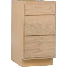 18x34 5x24 In Base Cabinet With 3 Drawers In Unfinished Oak Db18ohd The Home Depot 2 Plus Extra Drawer On Top Base Cabinets Cabinet Kitchen Base Cabinets