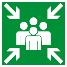 Regelmäßig laufen dort freie stellen aus der region ein, vom ingenieur bis zum lageristen: Primo Stemp Shop Escape Sign E009 Meeting Point