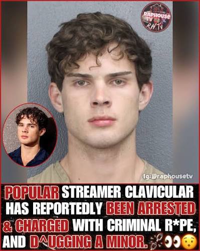 Popular Streamer Clavicular has reportedly been Arrested & charged with criminal r*pe, and d^ugging a minor.⛓️‍💥😯