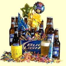 Happy Birthday Bud Get A Bud Light Birthday Gift Basket Birthday Bud Light Gift Idea Birthday Gift Baskets Beer Birthday Bud Light Birthday