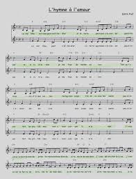 L Hymne A L Amour D Edith Piaf Partition Accordeon Partition Musicale Partition Musicale Gratuite