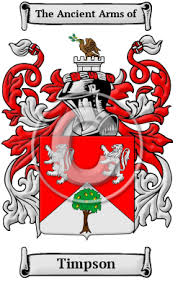 Timpson Name Meaning, Family History, Family Crest & Coats of Arms