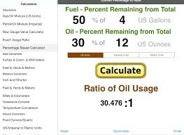 Gas Oil Mix Chart 32 1 Ratio 50 Calculation Example To App