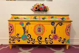 Mexican Inspired Piece Funky Painted Furniture Hand Painted Furniture Decor