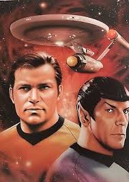 Classic Star Trek Captain Kirk/Spock LE Lithograph 177/1966 Signed By Brian  Rood