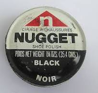 VINTAGE NUGGET SHOE POLISH TIN BLACK | eBay