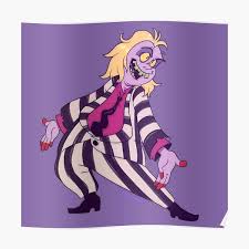 A funny clip of beetlejuice going in for a kiss only to have lydia summon him before he can. Beetlejuice Cartoon Posters Redbubble