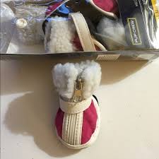 Pup Crew Pink Dog Boots Nwt