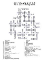 Avancemis 1 unidad 3 leccion 1 crossword puzzle : Spanish Avancemos 1 Vocab 4 1 Crossword Vocab Textbook Spanish
