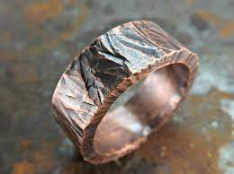 Wide Mens Ring Copper Bold Copper Ring Cool Mens Ring Copper Cool Rings For Men Rings For Men Personalized Mens Rings
