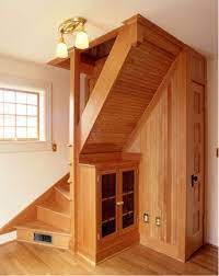 A Built In Cabinet N Stair Combo Small Space Staircase House Small Spaces