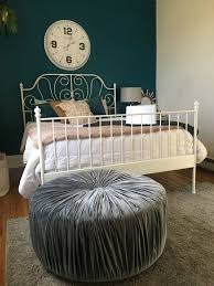 After Pinning So Many Inspiration Photos I Finally Painted My Tealwall And Added My Ikea Leirvik Bed Fo Apartment Bedroom Decor Bedroom Decor Bedroom Interior